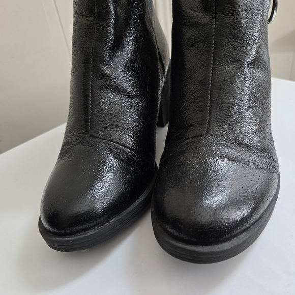 H&M Black Ankle Boots with Silver Zipper -Size 5.5 - Picture 2 of 6
